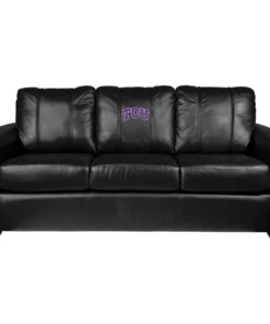 Dreamseat Silver Sofa with TCU Horned Frogs Primary