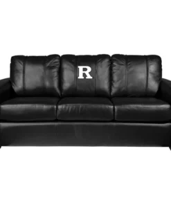 Dreamseat Silver Sofa with Rutgers Scarlet Knights White Logo