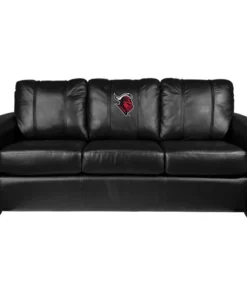Dreamseat Silver Sofa with Rutgers Scarlet Knights Head Logo