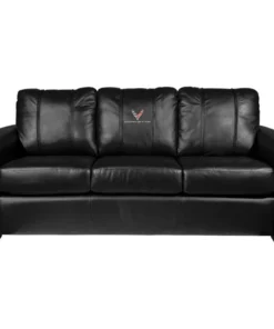 Dreamseat Silver Sofa with Corvette Signature Logo
