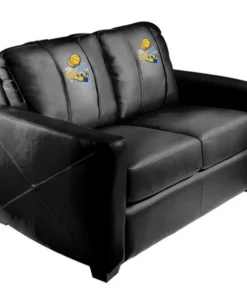 Dreamseat Silver Loveseat with Golden State Warriors 2018 Champions Logo Panel