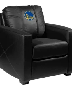 Dreamseat Silver Club Chair with Golden State Warriors Logo