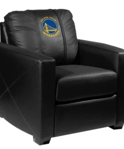 Dreamseat Silver Club Chair with Golden State Warriors Global Logo