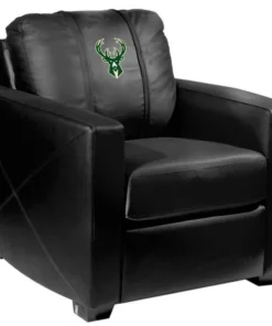 Dreamseat Silver Club Chair with Milwaukee Bucks Logo