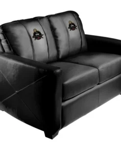 Dreamseat Silver Loveseat with Toronto Raptors Primary 2019 Champions Logo