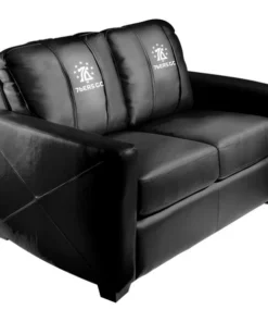 Dreamseat Silver Loveseat with Philadelphia 76ers GC All White