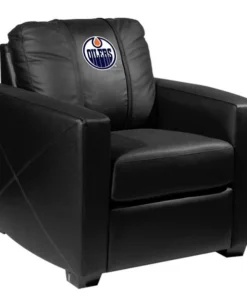 Dreamseat Silver Club Chair with Edmonton Oilers Logo