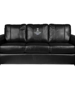 Dreamseat Silver Sofa with Tampa Bay Lightning 2021 Stanley Cup Champions Logo