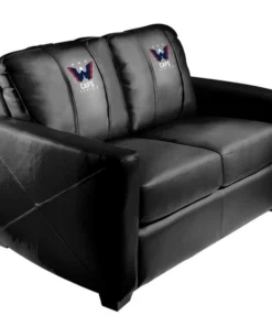 Dreamseat Silver Loveseat with Washington Capitals Gaming Primary Logo