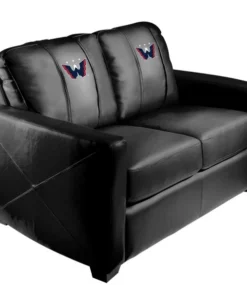 Dreamseat Silver Loveseat with Washington Capitals Gaming Icon Logo
