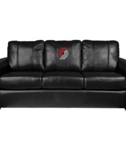 Dreamseat Silver Sofa with Portland Trailblazers Primary Logo