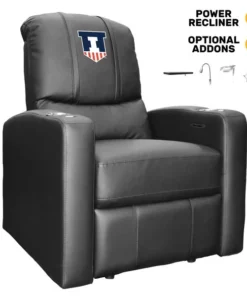 Dreamseat Stealth Power Plus Recliner with Illinois Fighting illini Logo