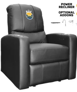 Dreamseat Stealth Power Plus Recliner with Golden State Warriors Secondary Logo