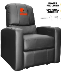 Dreamseat Stealth Power Plus Recliner with Cleveland Browns Secondary Logo