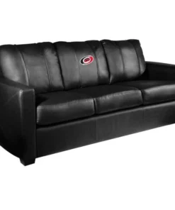 Dreamseat Silver Sofa with Carolina Hurricanes Logo
