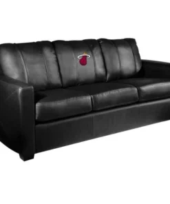 Dreamseat Silver Sofa Miami Heat Logo