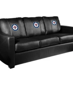 Dreamseat Silver Sofa with Winnipeg Jets Logo
