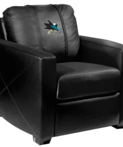 Dreamseat Silver Club Chair with San Jose Sharks Logo