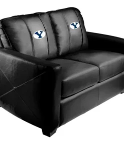 Dreamseat Silver Loveseat with BYU Cougars Logo