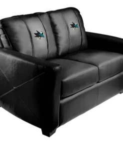 Dreamseat Silver Loveseat with San Jose Sharks Logo