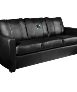 Dreamseat Silver Sofa with San Jose Sharks Logo