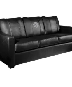 Dreamseat Silver Sofa with Toronto Raptors Primary Silver Logo