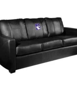 Dreamseat Silver Sofa with Northwestern Wildcats Logo