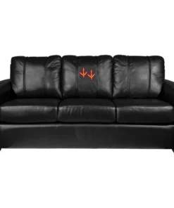 Dreamseat Silver Sofa with Virginia Tech Hokies Feet Logo