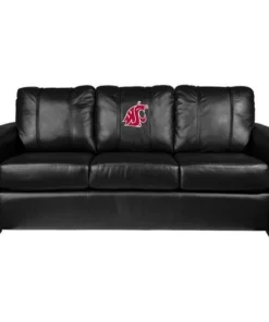 Dreamseat Silver Sofa with Washington State Cougars Logo