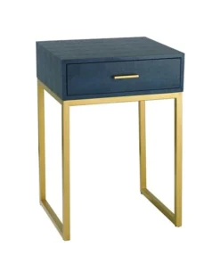 Elk Home Shagreen Accent Table - Navy