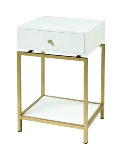 Elk Home Clancy Accent Table - White