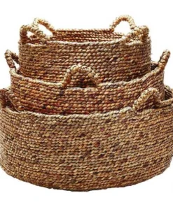 Elk Home Natural Low Rise Baskets, PK 4