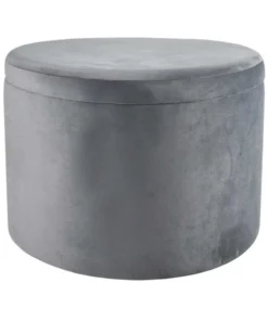 Elk Home Linder Ottoman - Charcoal