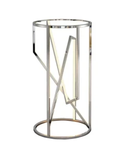 Et2 Trapezoid 3-Light 15.75" Wide Polished Chrome Accent Table
