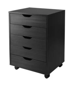 Winsome Wood CABINET BLK WOOD 5SHELV