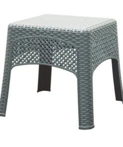 Adams Gray Square Resin Woven Side Table