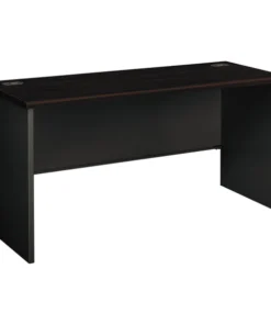 Hon 38000 Series Desk Shell, 60w x 24d x 29-1/2h, Mahogany/Charcoal