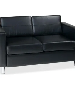 Ave 6 Loveseat, 30-1/2" x 29-1/2", Upholstery Color: Black