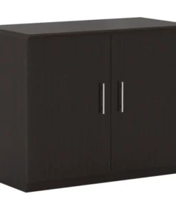 Mayline Storage Cabinet, w/2 Wood Doors, Mocha