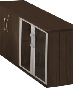 Mayline Low Wall Cabinet, Medina, w/Doors, Mocha