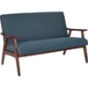 Ave 6 Davis Loveseat, Klein, Azure Fabric, 29" x 32"