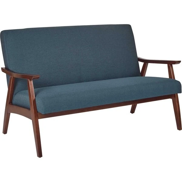 Ave 6 Davis Loveseat, Klein, Azure Fabric, 29" x 32"