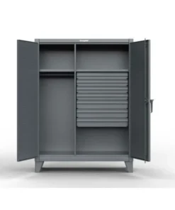 Strong Hold Pegboard Cabinet, 48" W, 66" H, Combination Wardrobe/Drawer