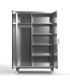 Strong Hold Steel Wardrobe Cabinet, 48" W, 78" H