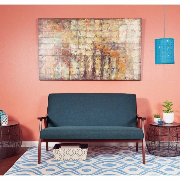 Ave 6 Davis Loveseat, Klein, Sea Fabric, 29" x 32" - Image 4