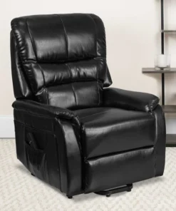 Flash Furniture Lift Recliner, Remote Powered, Blk Leather