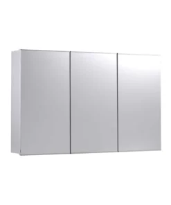 Ketcham 48" x 36" Surface Mounted Stainless Steel Trim Tri-View Cabinet