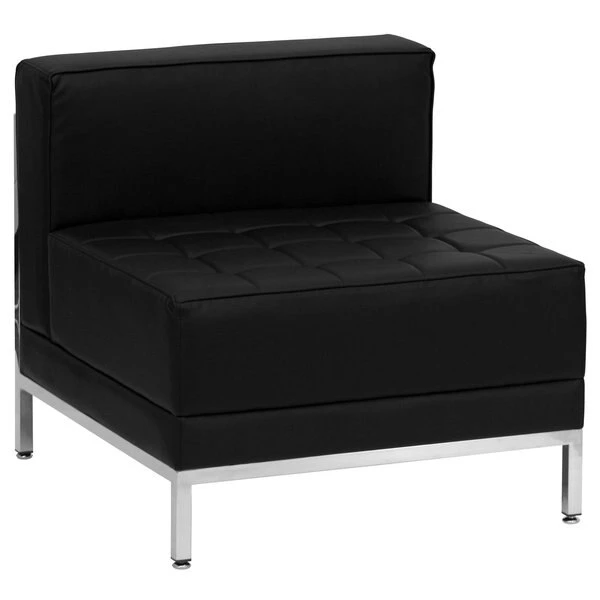 Flash Furniture 10 pcs. Sectional, 113" x 27-1/4", Upholstery Color: Black - Image 4