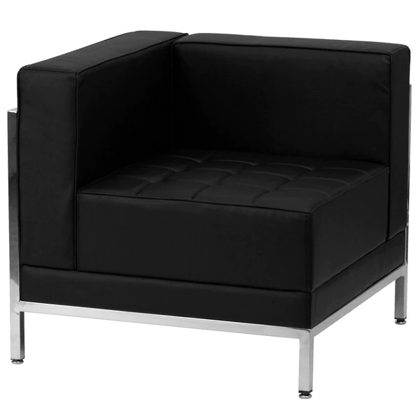 Flash Furniture 10 pcs. Sectional, 113" x 27-1/4", Upholstery Color: Black - Image 6