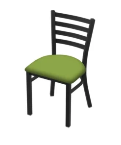 Holland Bar Stool Co. 400 Jackie 18" Chair with Black Wrinkle Finish and Canter Kiwi Green Seat